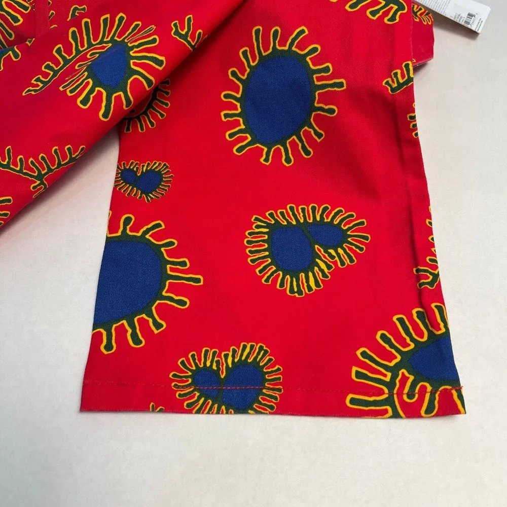 Obey Twill Coverall Jumpsuit "Paisley" Red/Blue - Picture 9 of 11